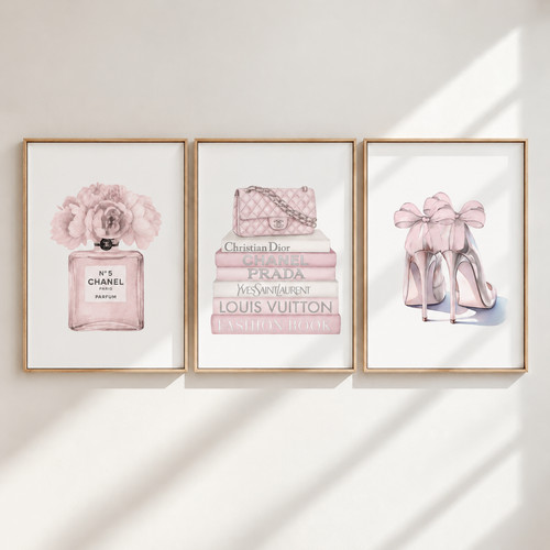 Pink designer fashion prints - fashion,