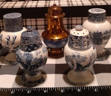 Antique Pepper Pots Blue