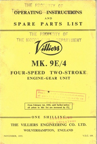 Villiers engine gear unit - engine, mk