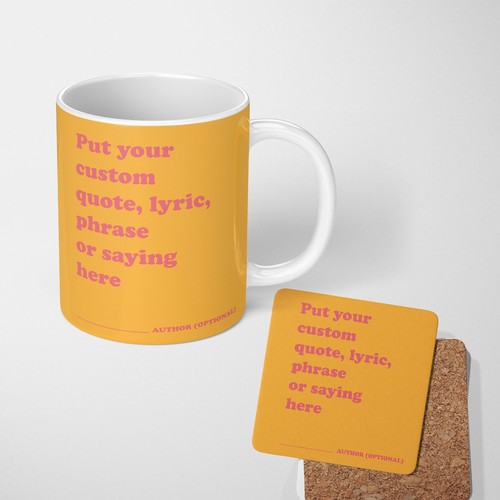 Personalised quote mug - quote, custom