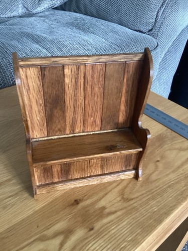 Wooden dolls house pew type - wooden,