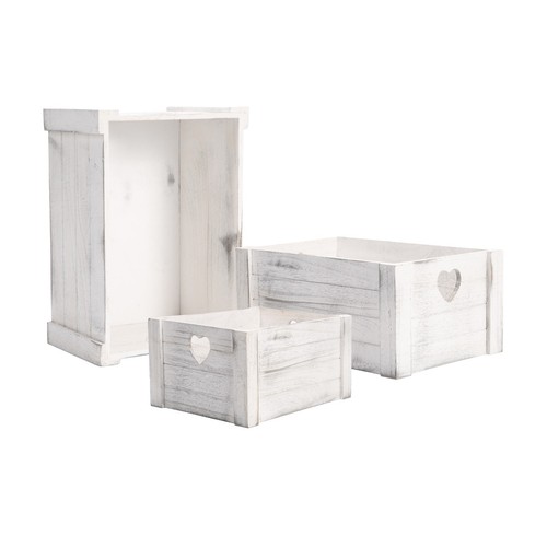 White grey wooden crates - white,