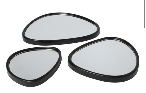 Pebble mirrors 3pk black - pebble,