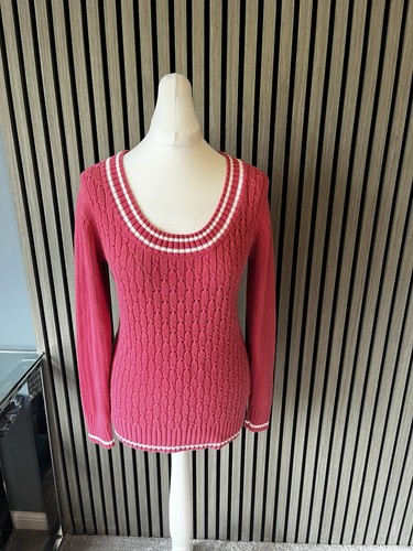 Ladies pink chunky cable - chunky,