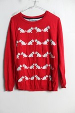 Dickens and Jones Dog Print Jumper - Red - Size Medium M (K86)