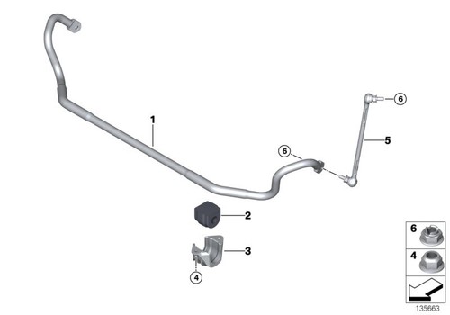 Bmw genuine stabilizer support - bmw,