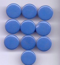 10 vintage glass buttons - 