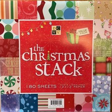The Christmas Stack 12x12 Paper Pad Card making/ Scrapbooking. Rare find!