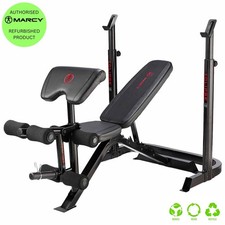 ADJUSTABLE WEIGHT BENCH SQUAT RACK LEG EXTENTION ARM CURLS MARCY BE3000