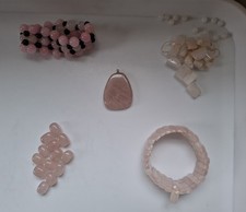 VINTAGE ROSE QUARTZ - 3 BROKEN