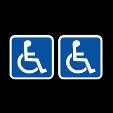 2 x Disabled Car Stickers