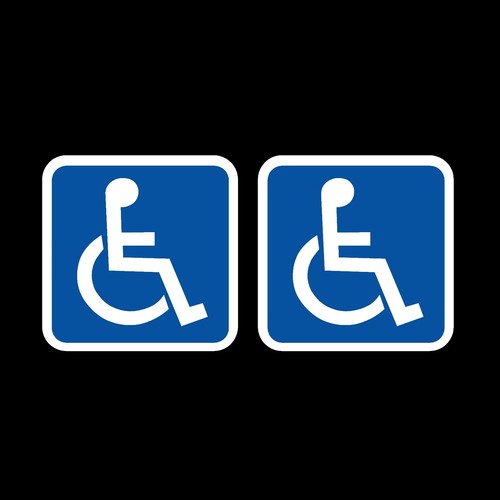 Disabled car stickers - disabled,
