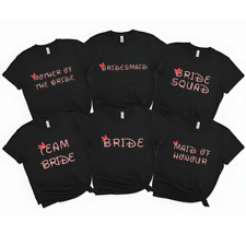 Disney Inspired Bride T-Shirt Wedding Party Tee Custom Name Bridal Shower Gift