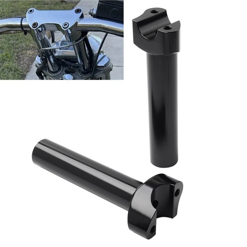 Black straight handlebar - 6",
