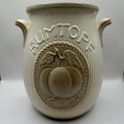 Vintage rumtopf crock canister - vintage,