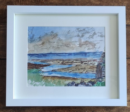Original watercolour seascape - original,