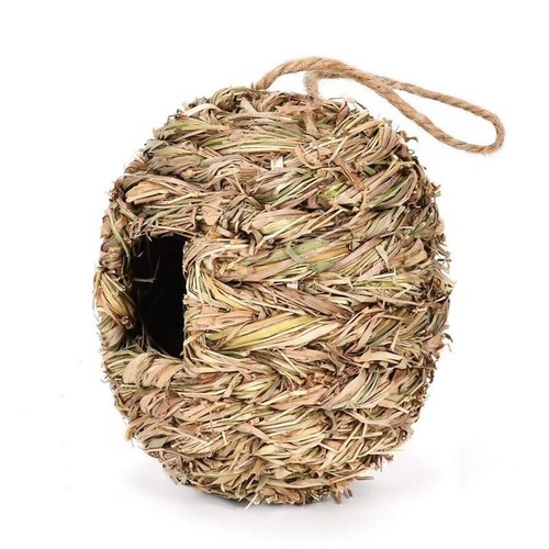 Handwoven natural straw bird - handwoven,