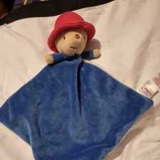 Paddington Bear Comforter Soft Toy Blankie by f&f tesco blue blankie