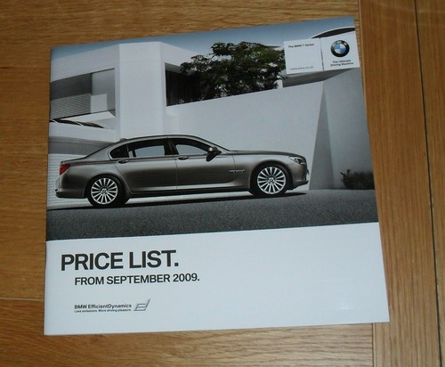 Bmw series price - list, 2009
