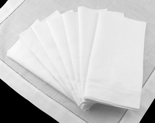 Hemstitch dinner napkins - dinner,