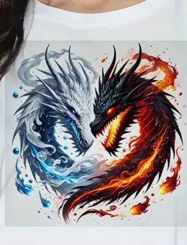 Fire ice dragon yin yang - yin,