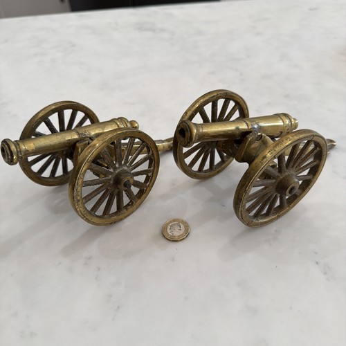 Pair vintage brass table - vintage,