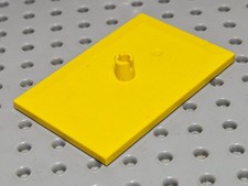 Lego Tile 4x6 with Central Peg Train Bogie Plate [4025] Yellow x1