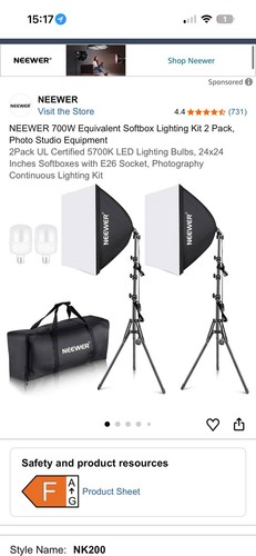 Neewer 700w equivalent softbox - 700w,