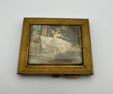 Vintage 1930s Art Deco Gwenda cigarette case ballet scene ballerina