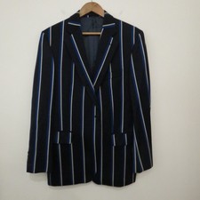 CHARLES TYRWHITT STRIPED BOATING ROWING JACKET BLAZER 42 BLUE ENGLISH REGATTA