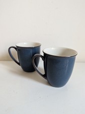 2 X Denby Imperial Blue Curved