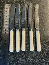 X5 Vintage cutlery Faux Bone Handle Stainless R16