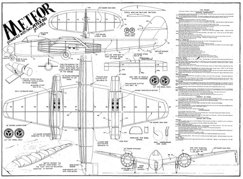 Plan build gloster meteor - a,