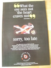 BIMOTA MOTORCYCLE UK DEALER NETWORK SURREY ADVERT A4 FILE 33
