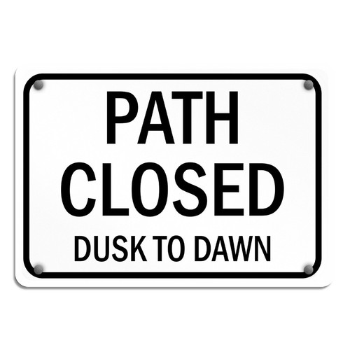 Horizontal metal sign path - horizontal,