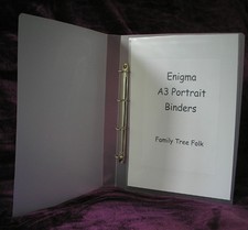 Enigma Archival A3 Portrait 25mm Ring Binder in frosted polypropylene