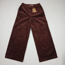Boden Cord Trousers Womens Belgravia Wide Leg Corduroy Brown Relaxed Fit uk 10