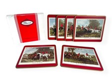 Vintage PIMPERNEL Placemats Set of 6 | English Fox Hunting | Cork Backed Boxed