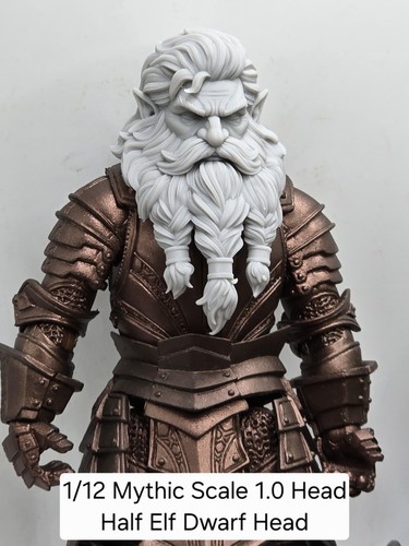Printed half elf dwarf - 3d,