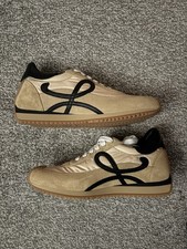 Authentic LOEWE Flow Logo Appliquéd Shell Leather & Suede Sneakers Size 39