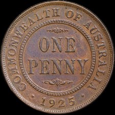 1925 Penny about VF