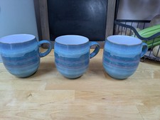 Denby Coast Azure Mugs Set Of 3