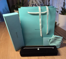 Tiffany 925 Silver Heart Tag Bead Bracelet 17cm – Excellent