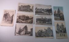 9 French/German Postcards Marseille Le Mans Mainz Fontainebleau Talant France