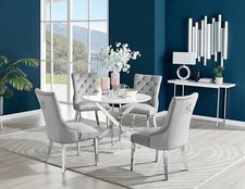 Novara white high gloss round - white,