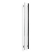 2 White heated towel warmer rails - FOURSLIM BY ARCH - 1200 long dual fuel