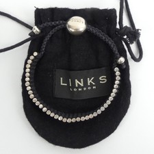 LOVELY LINKS OF LONDON SILVER FRIENDSHIP BRACELET - BLACK 2008