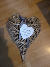 Wicker hanging heart - wicker,