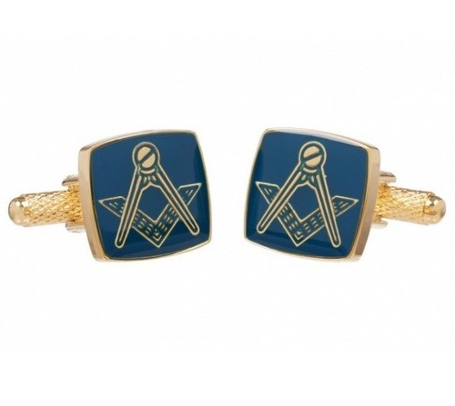 Masonic cufflinks onyx art - -,