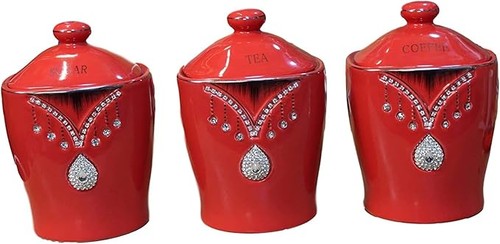 Tea sugar coffee canister - tea,